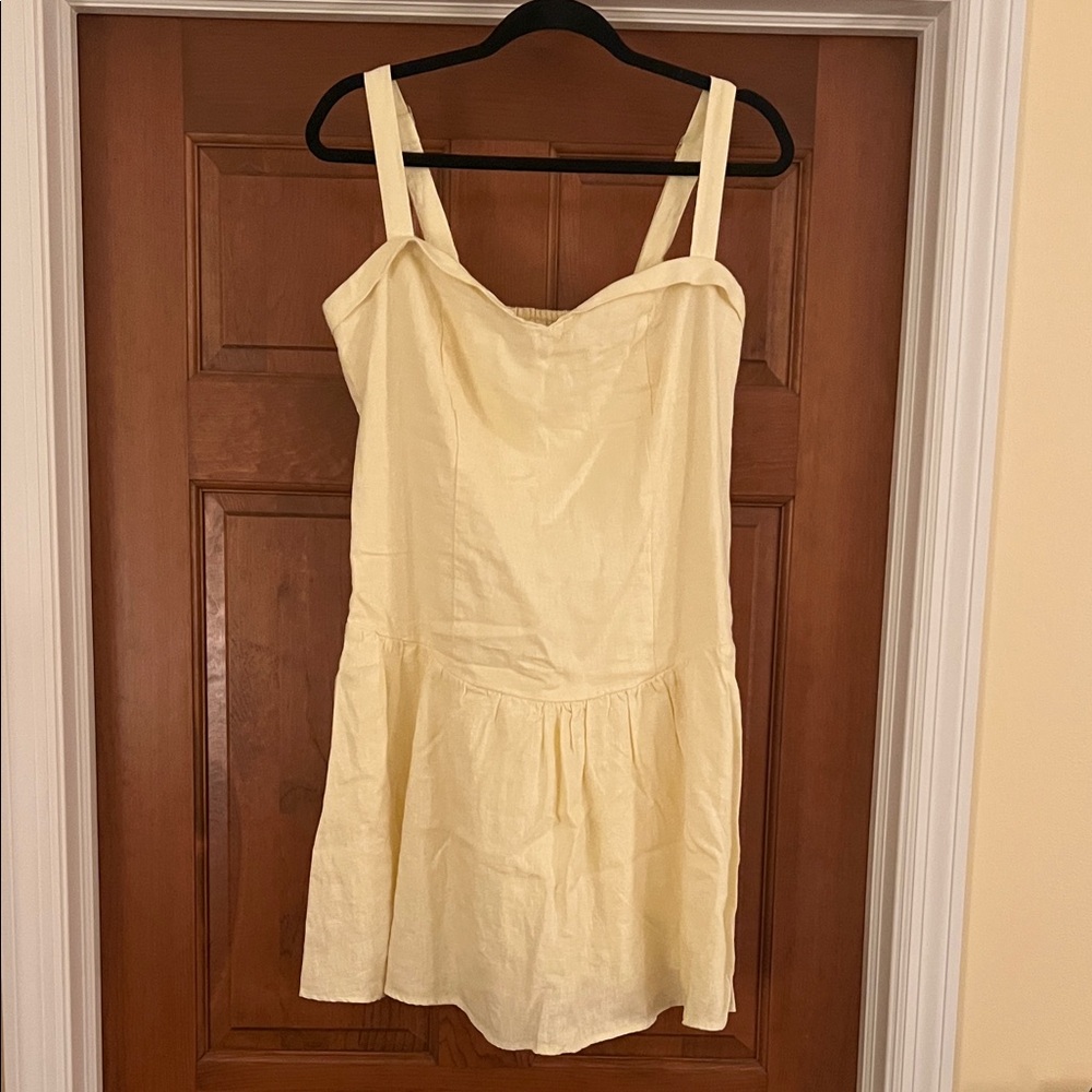 Abercrombie & Fitch Pale Yellow Mini Dress